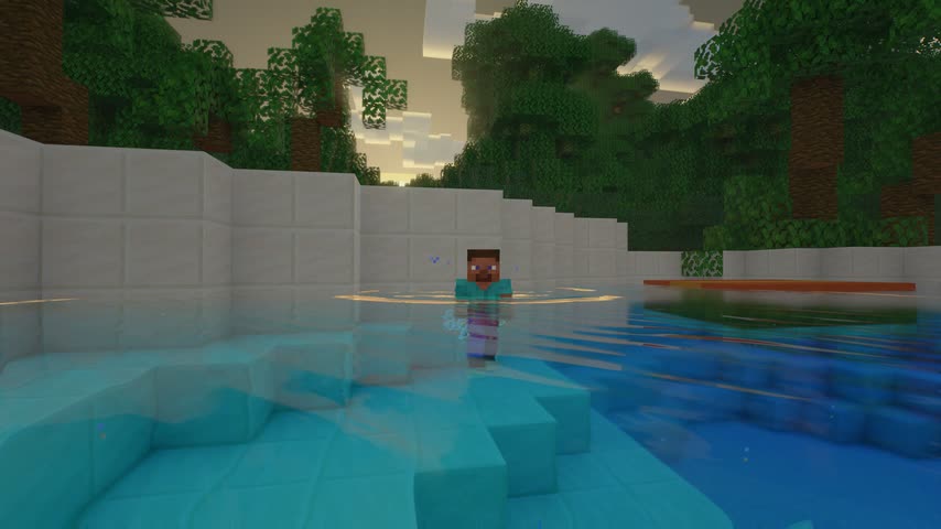 A ring of ripples spreading out after jumping into a pool